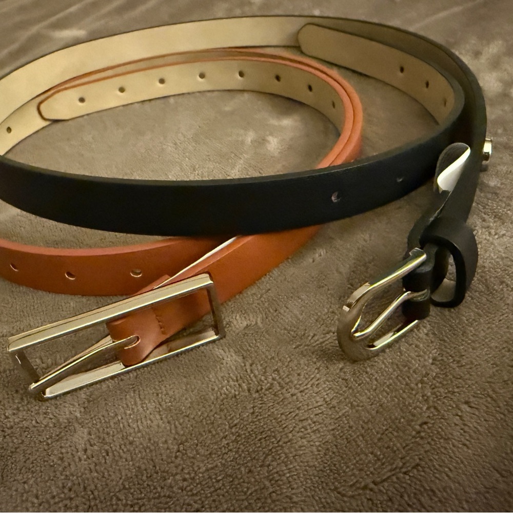 Steve Madden Skinny Faux Leather Belts